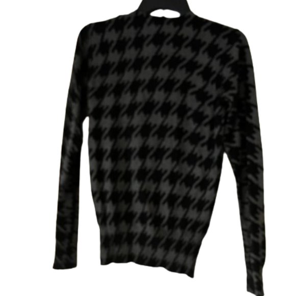 Covington Gray & Black Houndstooth Cardigan - Small - Picture 2 of 5